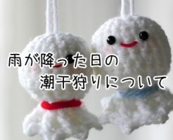 潮干狩り 雨の日