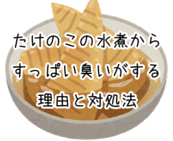 たけのこの水煮のすっぱい臭いは保存液が原因 臭いを消す方法も紹介